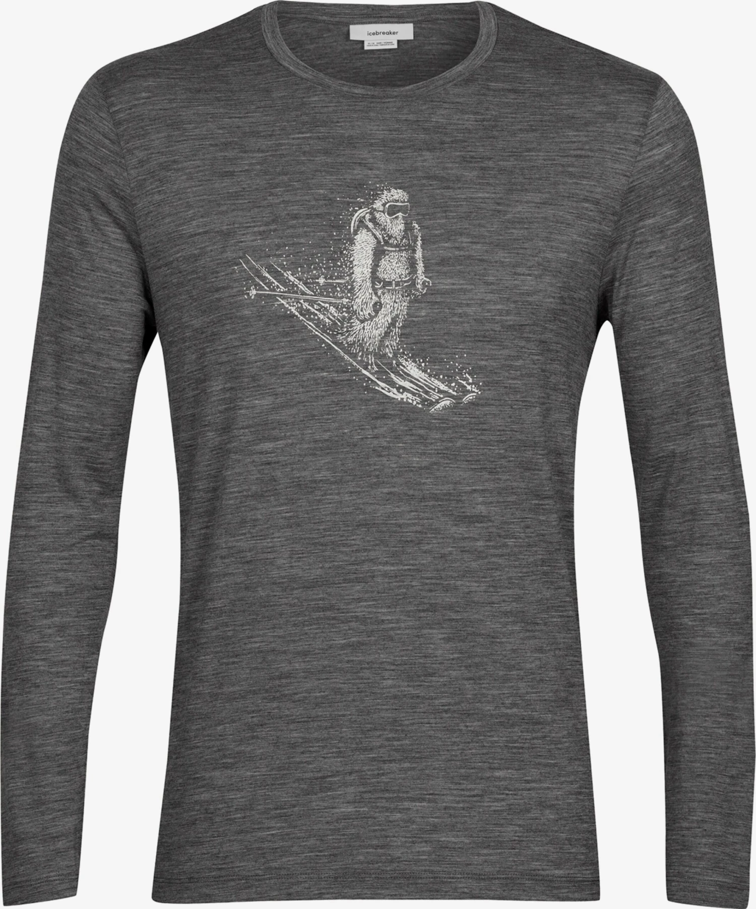 Icebreaker Hauts Fonctionnels T-Shirt Fonctionnel Tech Lite II Skiing Yeti Homme Gris Chiné 1 Icebreaker Hauts Fonctionnels T-Shirt Fonctionnel Tech Lite II Skiing Yeti Homme Gris Chiné