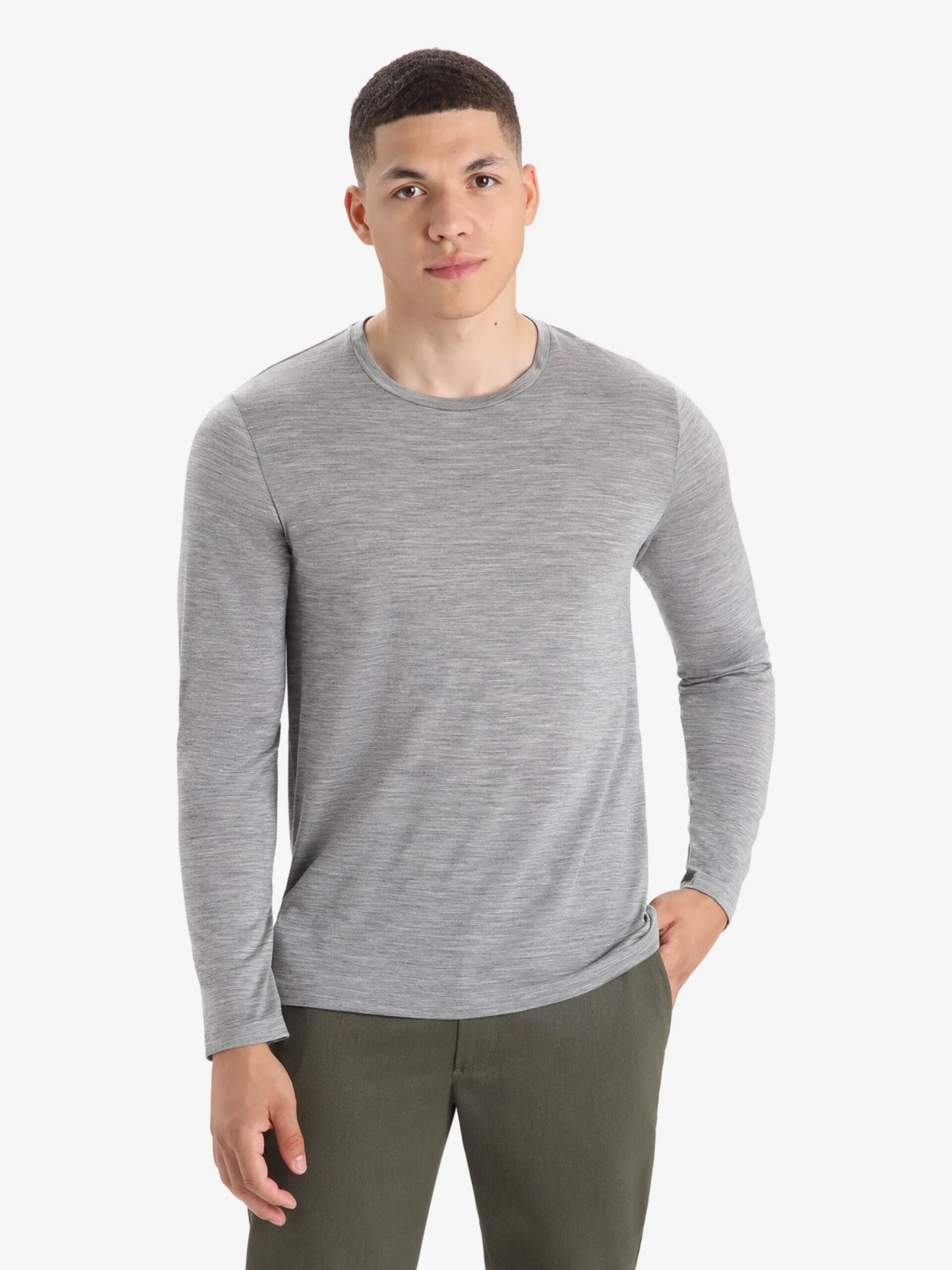 Icebreaker Hauts Fonctionnels T-Shirt Fonctionnel Sphere II Homme Gris Chiné 2 Icebreaker Hauts Fonctionnels T-Shirt Fonctionnel Sphere II Homme Gris Chiné – Image 2