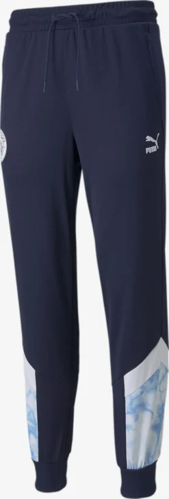 Puma Pantalons Dentraînement Effilé Pantalon De Sport Man City Homme Bleu Nuit / Bleu Clair