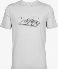 Icebreaker T-Shirts T-Shirt Fonctionnel M Tech Lite II SS Tee Alps 3D Homme Blanc