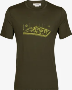 Icebreaker T-Shirts T-Shirt Fonctionnel Alps 3D Homme Vert