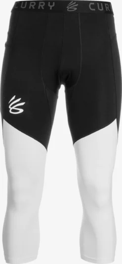 Under Armour Shorts Skinny Pantalon De Sport Curry Brand Homme Noir / Blanc