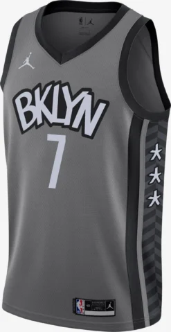 Jordan Débardeurs T-Shirt Fonctionnel Kevin Durant Brooklyn Nets Homme Gris