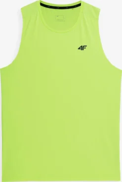 4F Débardeurs T-Shirt Fonctionnel Homme Jaune Fluo