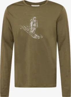 Icebreaker Hauts Fonctionnels T-Shirt Fonctionnel Skiing Yeti Homme Olive