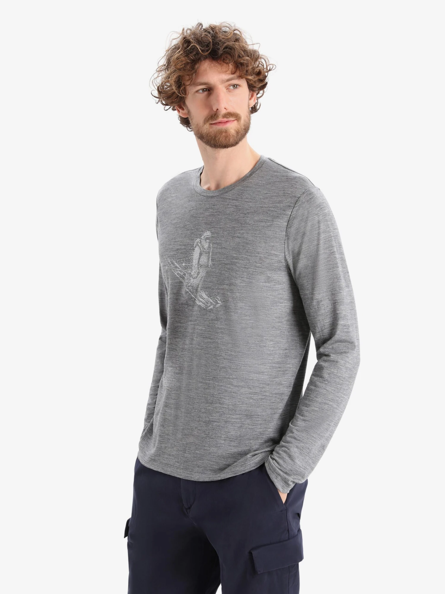 Icebreaker Hauts Fonctionnels T-Shirt Fonctionnel Tech Lite II Skiing Yeti Homme Gris Chiné 2 Icebreaker Hauts Fonctionnels T-Shirt Fonctionnel Tech Lite II Skiing Yeti Homme Gris Chiné – Image 2