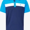 Polos T-Shirt Fonctionnel Homme Bleu Marine / Bleu Clair
